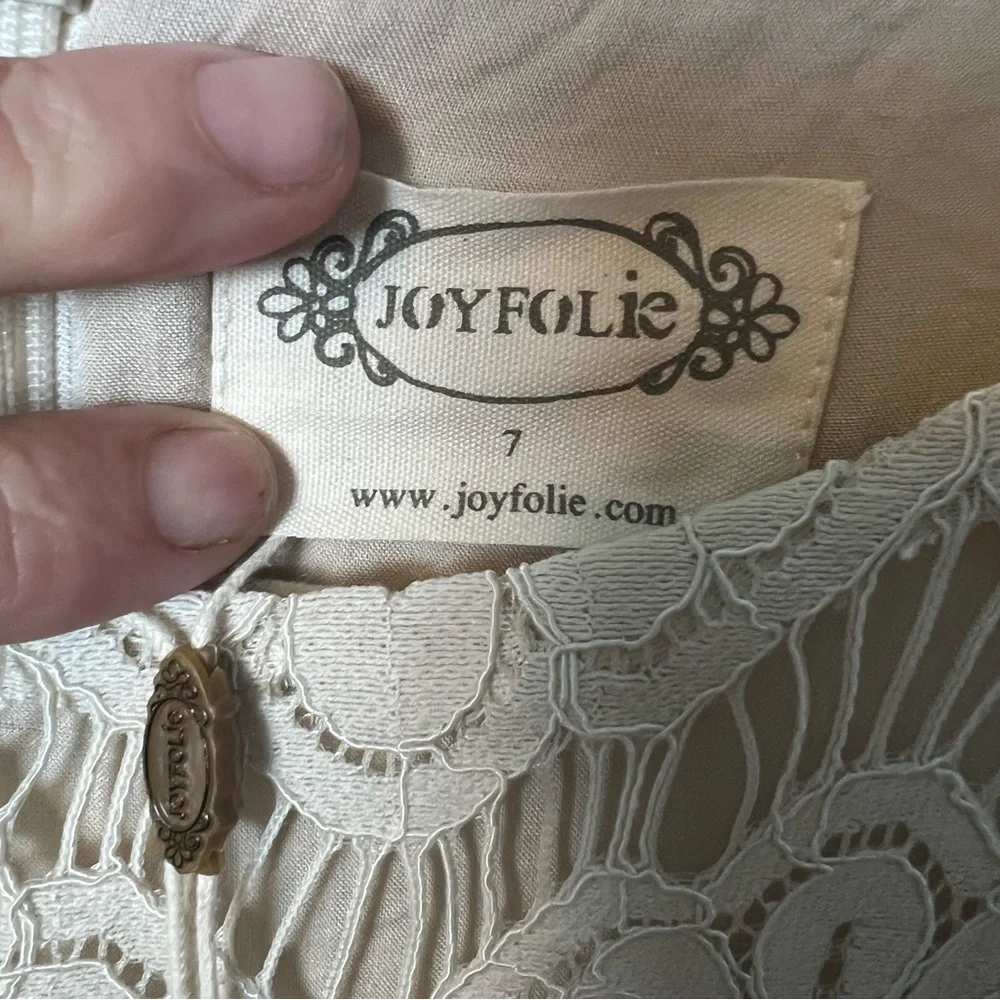 Joyfolie - Girls Cream Lace Bodice Maxi Dress NWT - Size 7
